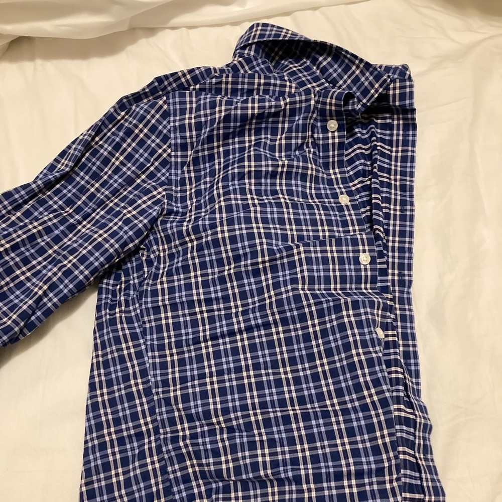 Bonobos L/S Blue Plaid Slim Fit M